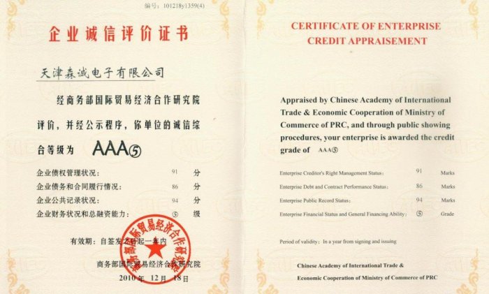 3A certificate